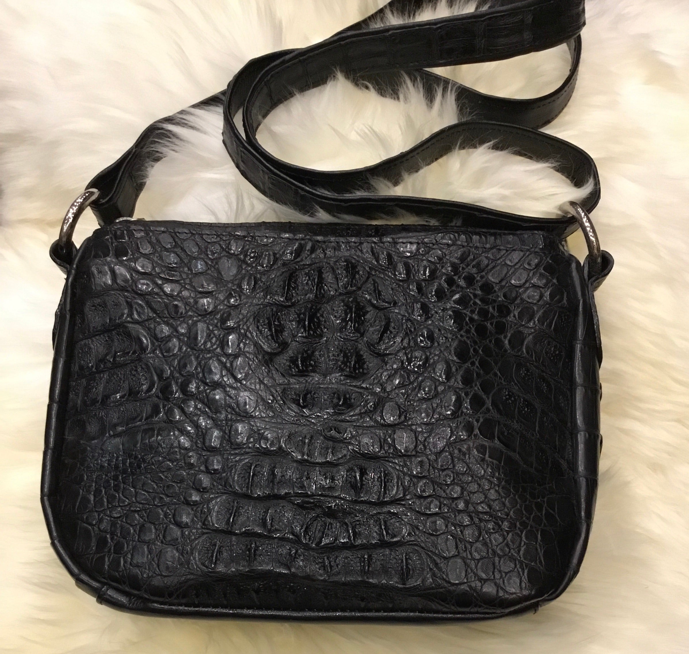 Crocodile shoulder bag hotsell